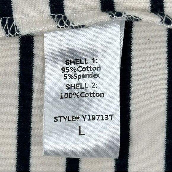 Tuckernuck Cream Black Striped Ashton Polo Collared Shift Mini Dress Size Large - Picture 5 of 7